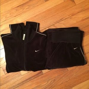 Nike velour track suit
